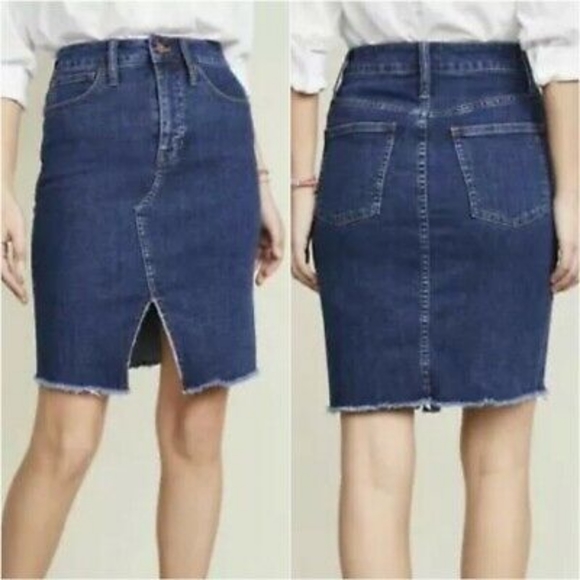 Madewell 29 Raw Edge Denim Skirt - Picture 2 of 6